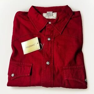 Haleman Men's Button-Up‎ Shirt Pearl Snaps XL Western Cowboy Rodeo NEW